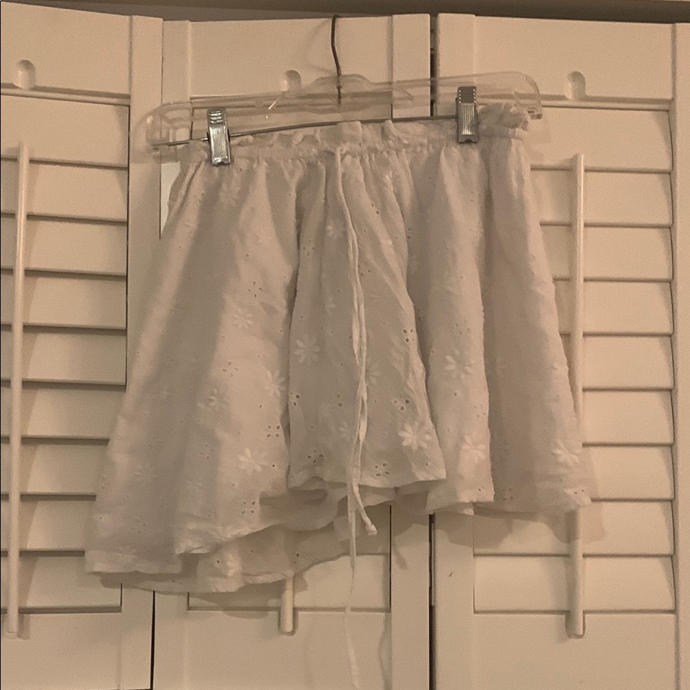 aerie White Eyelet Skirt
